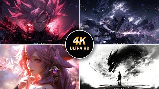 Manga Anime Screensaver Wallpaper Background 8 HOURS 4K with music [upl. by Esekram]