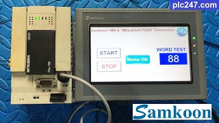 Samkoon HMI amp Mitsubishi FX3U quotCommunicationquot Tutorial [upl. by Drawyeh]