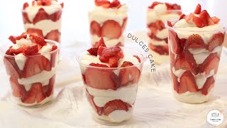 Solo 3 Ingredientes  FRESAS CON CREMA para venta DULCES CAKE [upl. by Aivan539]