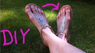 DIY Sandalen mit Strass [upl. by Anyah443]