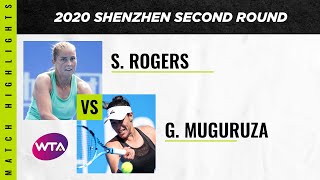 Shelby Rogers vs Garbiñe Muguruza  2020 Shenzhen Open Second Round  WTA Highlights [upl. by Eanar273]