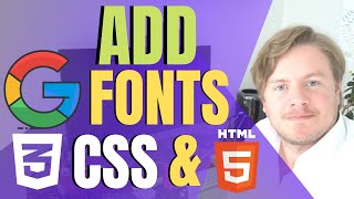 How to Add Google Fonts in HTML and CSS 2021 [upl. by Marih]