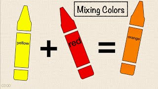 🔴 Crayon Mixing Colors to Make Other Colors Primary Color Mix to Secondary Colour Combinations 🔴 [upl. by Etnom879]