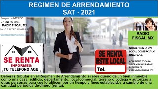 REGIMEN DE ARRENDAMIENTO 2021 [upl. by Aiderfla]