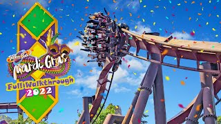 Thorpe Park MARDI GRAS Full Walkthrough  Every Area Ride and Shop May 2022 4K Ultra Wide [upl. by Bambie]