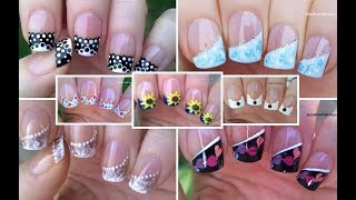 NAIL ART COMPILATION 5  French Manicure Designs  Life World Women [upl. by Nyrok]