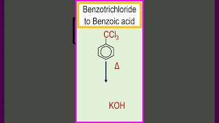 Transformation of benzotrichloride to benzoic acid chemistry [upl. by Marten]