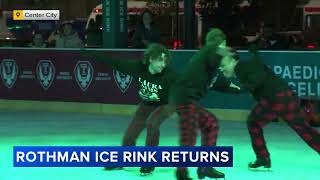 Rothman Rink in Dilworth Park opens for the 2024 holiday season in Philadelphia [upl. by Mahda]