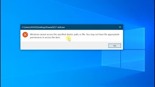 How to Fix Program or file Error quotWindows cannot access the specified Devicequot on windows 10 [upl. by Laroy709]