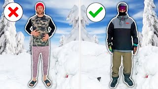 Everything You Need To Wear Snowboarding [upl. by Nahsad]