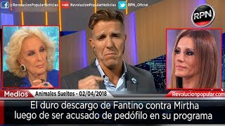 El descargo de Fantino tras la acusación en el programa de Mirtha [upl. by Ahtilat]