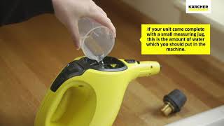 Karcher SC1 Hand Held Steam Cleaner  How To Produce Steam [upl. by Niccolo]