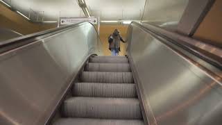 Grece Athens Ilioupoli Grigoris Lambrakis Metro Station 3X escalator 1X elevator  night [upl. by Davina]