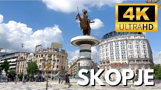 Walking Tour  Skopje 🇲🇰【4K】Experience North Macedonia [upl. by Scarito]