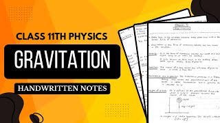 Gravitation Notes PDF  Class 11th Physics Chapter 7 Handwritten Notes [upl. by Wie243]