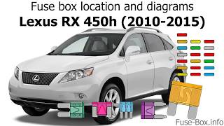 Fuse box location and diagrams Lexus RX450h 20102015 [upl. by Cadmarr]