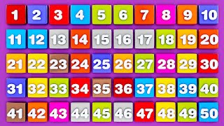 Number Song 150 learn numbers  Fun For Kids  Counting by 1 to 50 [upl. by Ennirak]