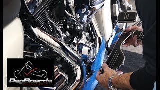 How to install PegBoards on 2014 HD Street Glide [upl. by Noscire573]