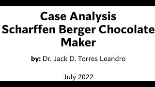 Harvard Case Analysis Scharffen Berger Chocolate Maker [upl. by Yrrem]