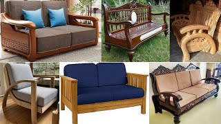 Wooden sofa set design ideas  Modern wood Sofa Ideas  Modular sofa design ideas [upl. by Hpesoy]