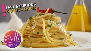 The BEST Spaghetti Aglio Olio Recipe  FAST and FURIOUS Italian Pasta [upl. by Thrasher]