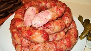 ДОМАШНЯЯ КОЛБАСА Деревенская из свинины Лучший рецепт Homemade Sausage [upl. by Eesyak]