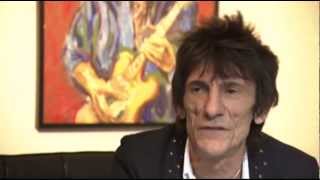 Ronnie Wood Talks Art Exhibit Rolling Stones [upl. by Aivatan]