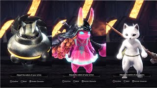 MHW Iceborne All Craftable Master Rank Palico Armors and Weapons as of V1502 [upl. by Maguire375]