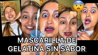 CÓMO HACER LA MASCARILLA DE GELATINA SIN SABOR 😨 [upl. by Aihtiekal]