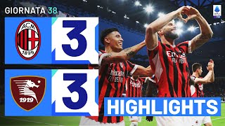 MILANSALERNITANA 33  HIGHLIGHTS  38ª GIORNATA  SERIE A TIM 202324 [upl. by Mina]