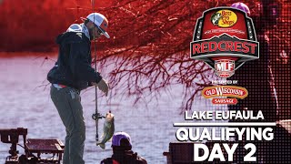 Bass Pro Tour  REDCREST  Lake Eufaula  Qualifying Day 2 HIGHLIGHTS [upl. by Fausta65]