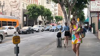 Downtown LA Lockdown 4K 60fps Walking Tour Amid Police Manhunt for Gunman [upl. by Katinka372]