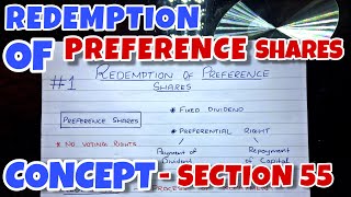 1 Redemption of Preference Shares  Concept By Saheb Academy  BCOM  BBA  CA INTER [upl. by Magnolia995]