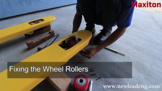 Repair Pallet Truck  Replace Wheel Roller [upl. by Naxor]