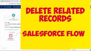 How to Delete Related Records using FLOW  Salesforce FLOW to Get and DeleteUpdate related records [upl. by Ela]