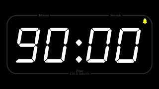 90 MINUTE  TIMER amp ALARM  1080p  COUNTDOWN [upl. by Dusty]