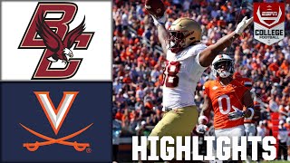 Boston College Eagles vs Virginia Cavaliers  Full Game Highlights  ESPN College Football [upl. by Naesyar]