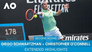 Diego Schwartzman v Christopher OConnell Extended Highlights 2R  Australian Open 2022 [upl. by Korwin]