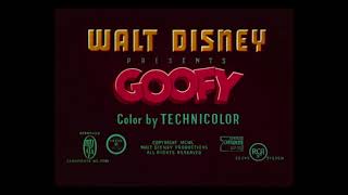 Goofy – Motor Mania 1950 – 1950s reissue titles unedited [upl. by Devehcoy]