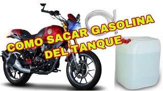 COMO SACAR GASOLINA DEL TANQUE [upl. by Anolla]