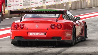 Ferrari 550 GTS Maranello Prodrive Aggressive Warm Up amp Pure V12 Sound on Track [upl. by Lesig]