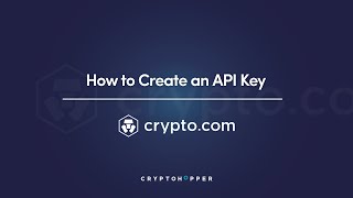 How to create an API key with Cryptocom [upl. by Yelkao701]