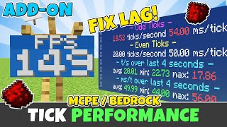 Minecraft » TICK PERFORMANCE ADDON » FIX LAG [upl. by Ianteen]