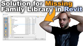 Family library Missing in Revit  Solution Tutorial [upl. by Nosydam29]