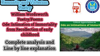 Ode Intimation of Immortality by Wordsworth intimations of immortality analysis [upl. by Enyedy]