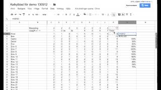 Kalkylblad i Google Drive del 6 fasta referenser [upl. by Aynekat]