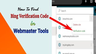 How to find bing verification code in bing webmaster tools [upl. by Yesnyl]