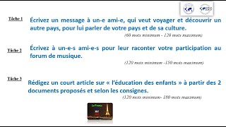 TCF  l’EXPRESSION ÉCRITE avec l’exemple et les rédactions corrigées Tâche 1 2 3  Dossier 37 [upl. by Katherin]