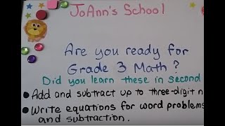 Are you ready for 3rd grade Math [upl. by Cosenza]