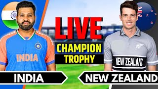 India vs New Zealand Match 12  Live Cricket Match Today  IND vs NZ  Champions Trophy Last 40 Ov [upl. by Nethsa]